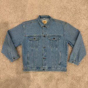 Vintage Hard Rock Cafe Bali Jacket Denim Trucker Embroidered Men Sz Large